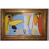 Image 2 : FRAMED ABSTRACT PAINTING; SIGNED OJILE (TIMOTHY) '01 (41 3/4" X 30")