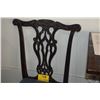 Image 2 : CHIPPENDALE STYLE SIDE CHAIR W/UPHOLSTERED SEATS (4 PCS)