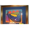 Image 2 : FRAMED ABSTRACT PAINTING; SIGNED C. SLACK (28 1/4" X 23 1/4")