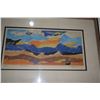 Image 1 : FRAMED ETCHING ON ARCHES PAPER, "BORD DE MER"; SIGNED LAPOUJADE (ROBERT) '60 47/75