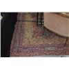 Image 2 : KIRMAN HAND KNOTTED WOOL PILE RUG, THE CENTRAL ROSE FIELD W/FLORAL MEDALLION SURROUNDED BY BIRDS & F