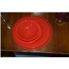 Image 2 : VINTAGE RUBY RED GLASS ARCOROC FRANCE DINNERWARE (PLATES & BOWLS) (78 PCS)