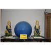 Image 1 : CERAMIC STATUARY & ORB (3 PCS)