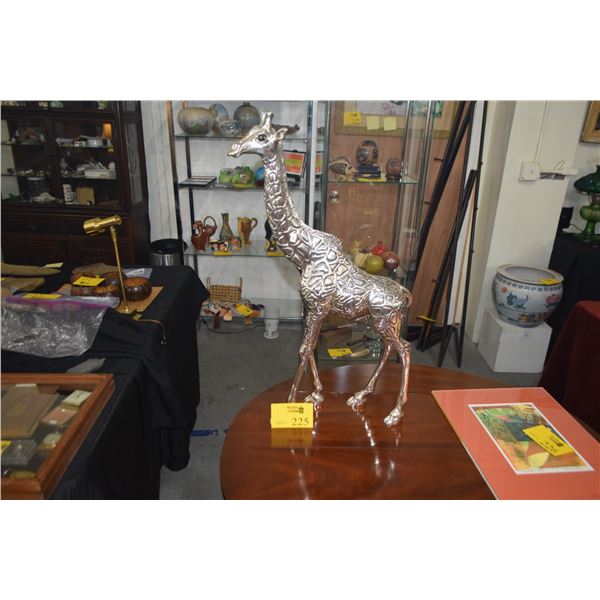 MEXICAN SILVER-PLATED GIRAFFE SCULPTURE BY D'ARGENTA (30" X 17")