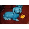 Image 2 : BLUE GLAZED CERAMIC DOG SCULPTURES (2 PCS)