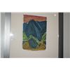 Image 1 : FRAMED ORIGINAL PRINT, "PALOLO MOUNTAINS"; SIGNED LAURA SMITH (10 1/4" X 8 1/4")