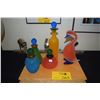 Image 1 : VINTAGE SIGNED MORETTI GLASS BOTTLES & DUCK (5 PCS)