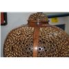 Image 2 : LARGE KOA & BAMBOO COVERED VASE BY ROBERT W. BUTTS, THE OVAL VASE W/KOA RIBS & RETICULATED SIDES COM
