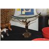 Image 3 : STANDING COUPLE CENTERPIECE W/TRIANGULAR GLASS PLATE; SIGNED JOSE ANTONIO RODRIGUE MEXICO 2002