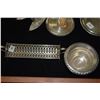 Image 3 : COLLECTION OF ASSORTED STERLING DISHES, SALT & PEPPER, WINE CORK, CRACKER TRAY, ETC. (7 PCS)