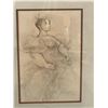 Image 2 : FRAMED PENCIL DRAWING, HAWAIIAN WOMAN; SIGNED MADGE TENNENT 1995 (27" X 20")