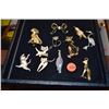 Image 1 : COLLECTION OF FASHION BROACHES: CATS, BIRDS & RIBBON (11 PCS)