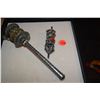 Image 2 : TIBETAN PRAYER WHEEL & VAKRA DORJE W/TURQUOISE & CORAL EMBELLISHMENTS (2 PCS)