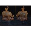 Image 2 : CHINESE ANTIQUE AGATE ELEPHANTS ON STANDS (4") (PAIR)