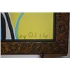 Image 3 : FRAMED ABSTRACT, "PINK ROAD"; SIGNED OJILE '04 (20" X 20")