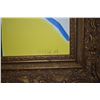 Image 2 : FRAMED ABSTRACT, "GARDEN"; SIGNED OJILE '03 (23 1/4" X 23 1/4")
