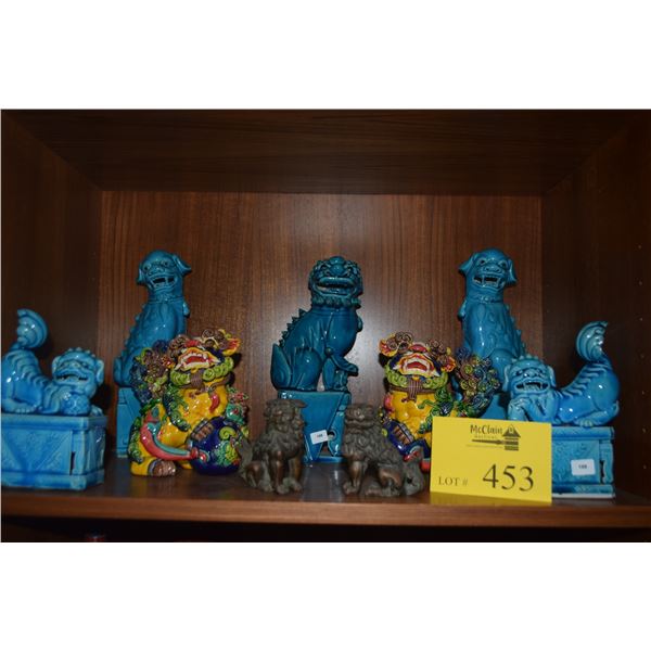 COLLECTION OF ASSORTED GUARDIAN LIONS (9 PCS)