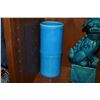 Image 3 : TURQUOISE BAMBOO VASES (PAIR), CHINESE GUARDIAN SHISHI LIONS (PAIR) & CHINESE CERAMIC VASE (5 PCS)