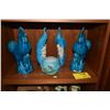 Image 1 : CHINESE PHOENIX BIRDS, ROOSTER STATUES & BOWL (5 PCS)