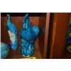 Image 2 : CHINESE PHOENIX BIRDS, ROOSTER STATUES & BOWL (5 PCS)