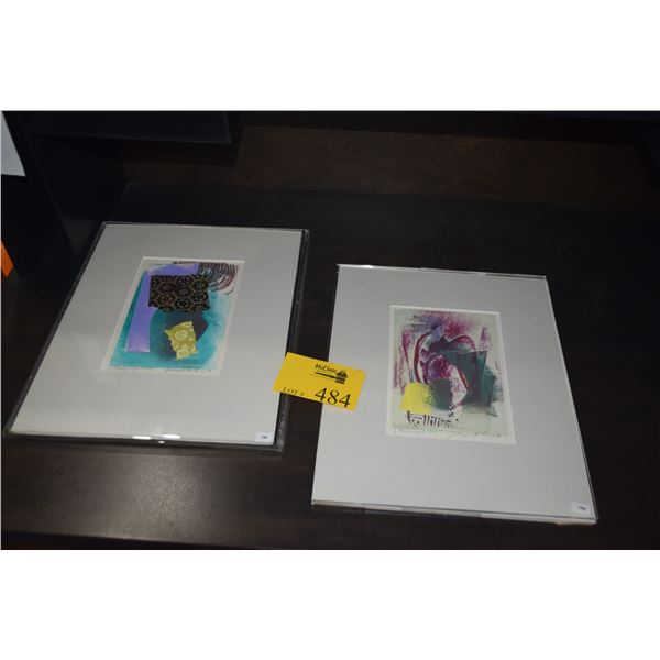 FRAMED WATERCOLOR PRINTS, "LITTLE GINGER; SIGNED GEORGE WOOLLARD 2/15 & 5/16 (12" X 15") (2 PCS)