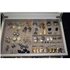 Image 2 : LARGE LOT FASHION JEWELRY: EARRINGS W/JEWELRY DISPLAY BOX