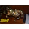 Image 2 : VINTAGE SOLID BRASS HORSE & CART (16 1/2" X 9")
