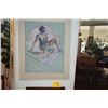 Image 1 : MATTED PASTEL SKETCH BY KENNETH BUSHNELL (24" X 30 1/4")