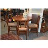 Image 2 : WOOD TABLE W/4 SIDE CHAIRS & 1 LEAF