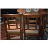 Image 8 : WOOD TABLE W/4 SIDE CHAIRS & 1 LEAF