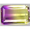 Image 1 : 27.50ct RARE  Screaming  Oct RAREagon Bi Color Ametrine FLAWLESS (GEM-8981)