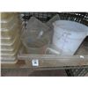 Image 2 : Shelf Lot Cambro Pans, Plastic Platters & Ice Scoop
