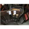 Image 2 : Dark Oak Brown Padded Dining Chairs (7)