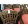 Image 2 : Oak Red Padded Dining Chairs (20)