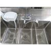 Image 2 : S/S 3 Comp Sink w/Level Drains