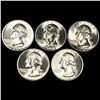 Image 1 : (5) Washington Quarters UNCIRCULATED