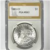 Image 1 : 1883-CC Morgan Silver Dollar PGA-MS63