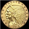 Image 1 : 1913 $2.50 Gold Quarter Eagle NEARLY UNCIRCULATED