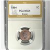 Image 1 : 1864 Indian Head Cent PGA-MS64 Bronze