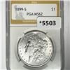 1899-S Morgan Silver Dollar PGA-MS62
