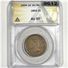 1854 Braided Hair Large Cent ANACS-AU50