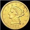 1851 $2.50 Gold Quarter Eagle LIGHTLY CIRCULATED