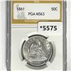 1861 Seated Liberty Half Dollar PGA-MS63