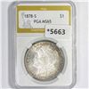 Image 1 : 1878-S Morgan Silver Dollar PGA-MS65