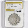 Image 1 : 1811/10 Capped Bust Half Dollar PGA-AU53