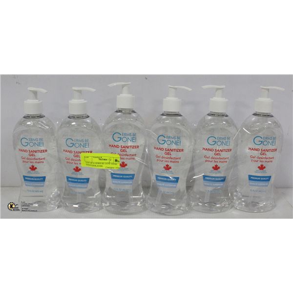 LOT OF 6 GERM BE GONE HAND SANITIZER,443ML