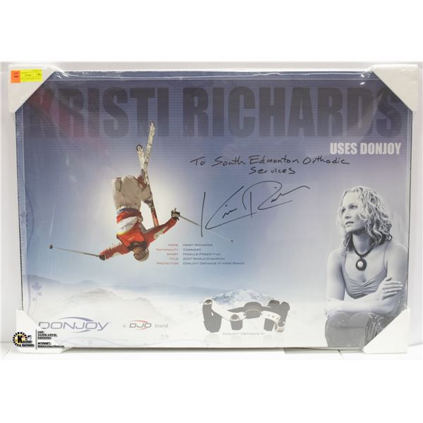 SIGNED KRISTI RICHARDS AD ON BOARD 33" X 24" PRINT