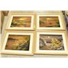 4 WOODEN FRAMED PRINTS