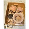 Image 1 : 5 PCS METAL & CERAMIC OUTDOOR ASSORTED PLANT