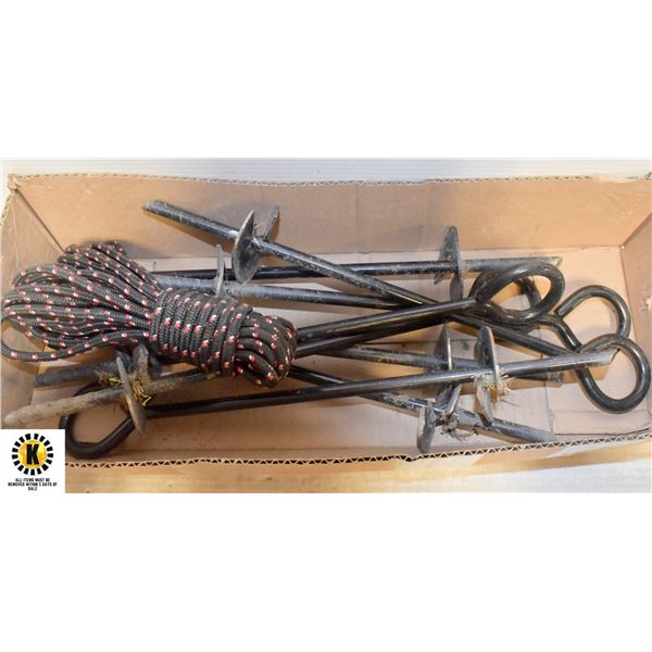 YESLAND 8 PACK 15" GROUND ANCHORS